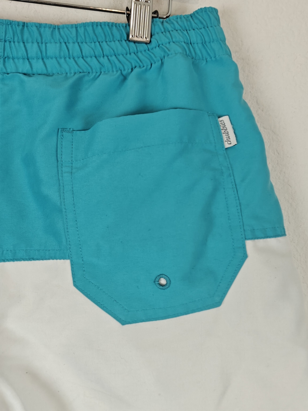 Chubbies Blue & White Colorblock Swim Trunks Men's Small 5" Inseam Beachcore - Picture 9 of 10